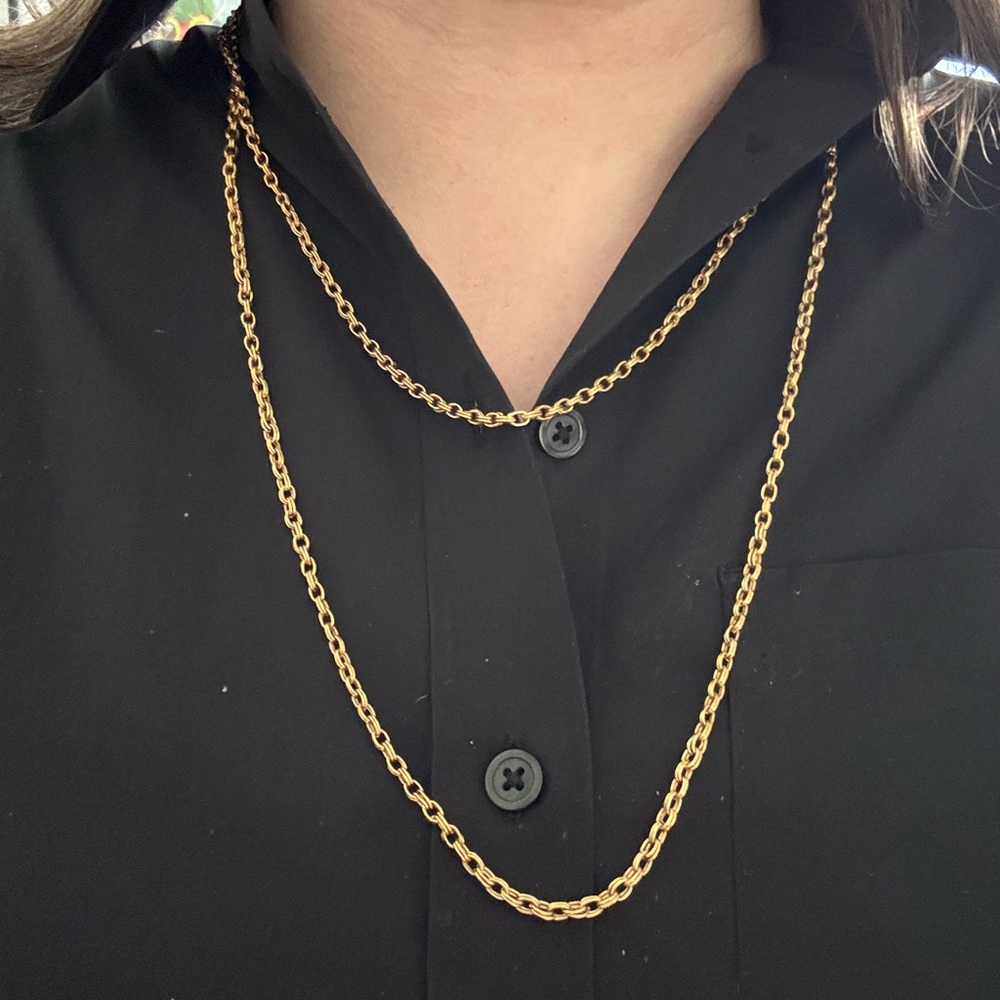 Vintage Crown Trifari Gold Chain Necklace